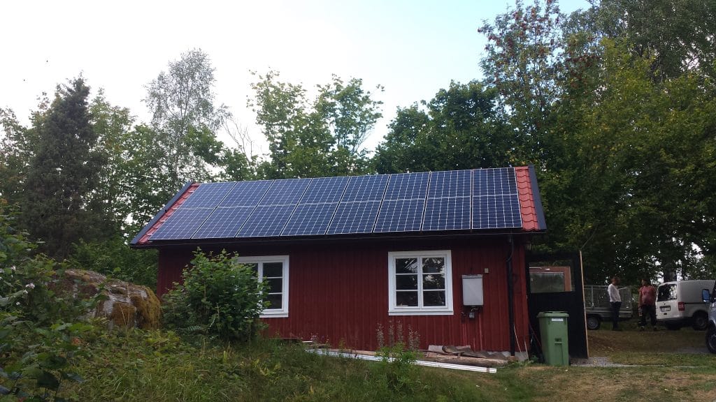 Solceller på fritidshus