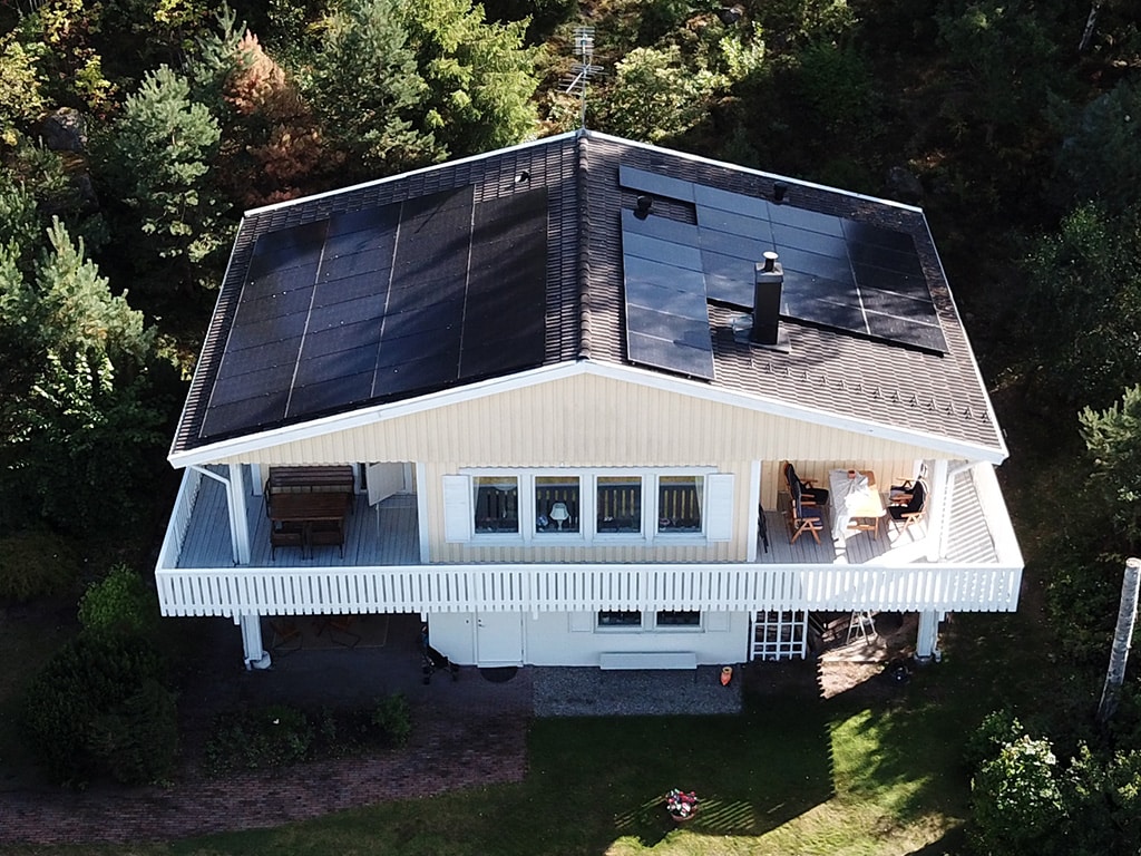 Solceller på villa