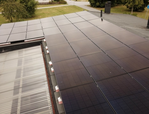 Solceller på papptak i Örebro